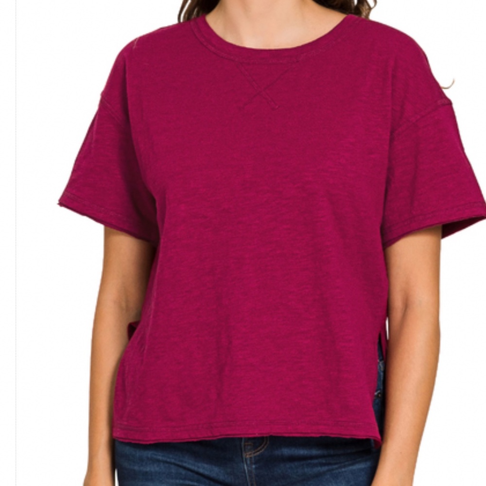 🌼 ZENANA “ GERI 7 “ ZENANA COTTON SHORT SLEEVE TEE SHIRT 65